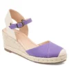 Journee Collection Womens Ashlyn Wedge Sandal - Purple -Cheap Nike || Skechers || heydude Store US 01 102163 00
