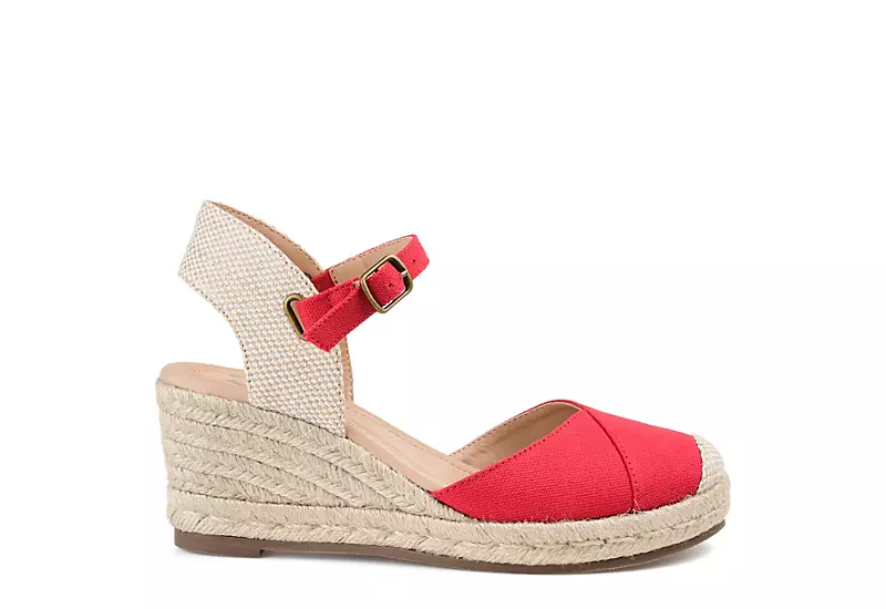 Journee Collection Womens Ashlyn Wedge Sandal - Red 4 Journee Collection Womens Ashlyn Wedge Sandal - Red - Image 2