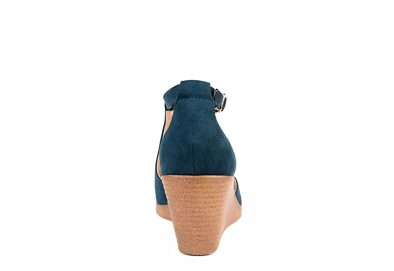 Journee Collection Womens Kedzie Wedge Sandal - Blue 7 Journee Collection Womens Kedzie Wedge Sandal - Blue - Image 5