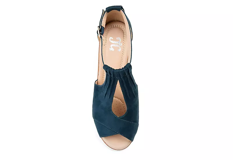 Journee Collection Womens Kedzie Wedge Sandal - Blue 8 Journee Collection Womens Kedzie Wedge Sandal - Blue - Image 6