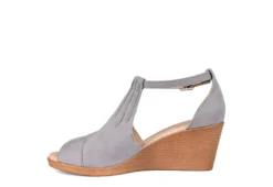 Journee Collection Womens Kedzie Wedge Sandal - Grey -Cheap Nike || Skechers || heydude Store US 01 102267 03