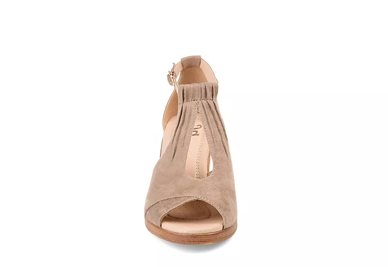 Journee Collection Womens Kedzie Wedge Sandal - Taupe 5 Journee Collection Womens Kedzie Wedge Sandal - Taupe - Image 3
