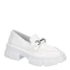 Steve Madden Womens Trifecta Loafer - White -Cheap Nike || Skechers || heydude Store US 01 105877 00
