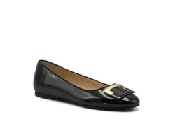 Adrienne Vittadini Womens Jacksi Flat - Black