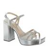 N By Nina Womens Sevyn Platform Sandal - Silver -Cheap Nike || Skechers || heydude Store US 01 107408 00