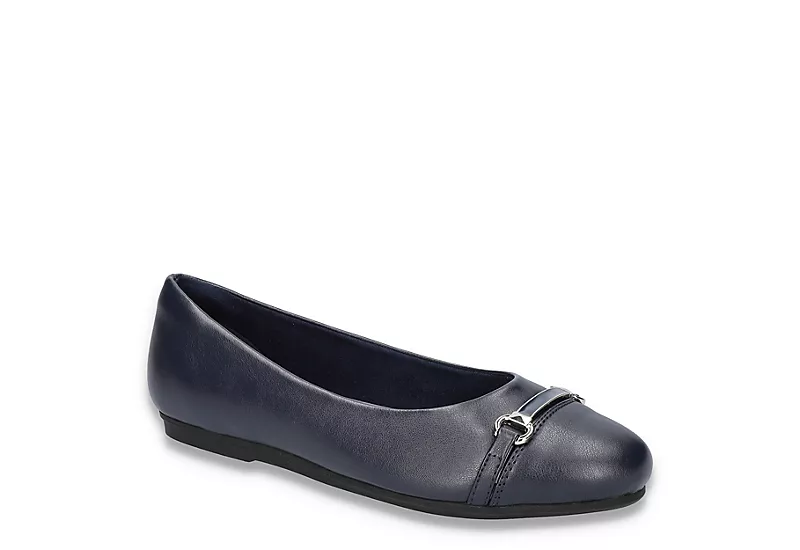 Easy Street Womens Asher Flat - Navy 3 Easy Street Womens Asher Flat - Navy