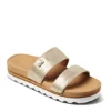 Reef Womens Banded Horizon Hi Slide Sandal - Champagne