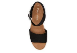 Toms Womens Diana Wedge Sandal - Black -Cheap Nike || Skechers || heydude Store US 01 203716 03