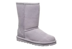 Bearpaw Womens Elle Short Fur Boot - Grey