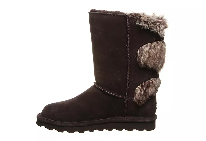 Bearpaw Womens Eloise Wide Calf Fur Boot - Chocolate 6 Bearpaw Womens Eloise Wide Calf Fur Boot - Chocolate - Image 4