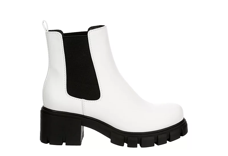 Madden Girl Womens Tessa Chelsea Boot - White 4 Madden Girl Womens Tessa Chelsea Boot - White - Image 2