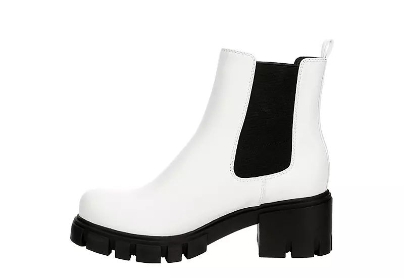 Madden Girl Womens Tessa Chelsea Boot - White 6 Madden Girl Womens Tessa Chelsea Boot - White - Image 4