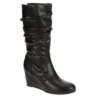 Lauren Blakwell Womens Johanna Wide Calf Wedge Boot - Black -Cheap Nike || Skechers || heydude Store US 01 302867 00