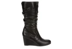 Lauren Blakwell Womens Johanna Wide Calf Wedge Boot - Black -Cheap Nike || Skechers || heydude Store US 01 302867 01