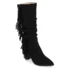 Journee Collection Womens Hartly Fringed Wide Calf Dress Boot - Black -Cheap Nike || Skechers || heydude Store US 01 303177 00