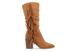 Journee Collection Womens Hartly Fringed Wide Calf Dress Boot - Tan -Cheap Nike || Skechers || heydude Store US 01 303180 01
