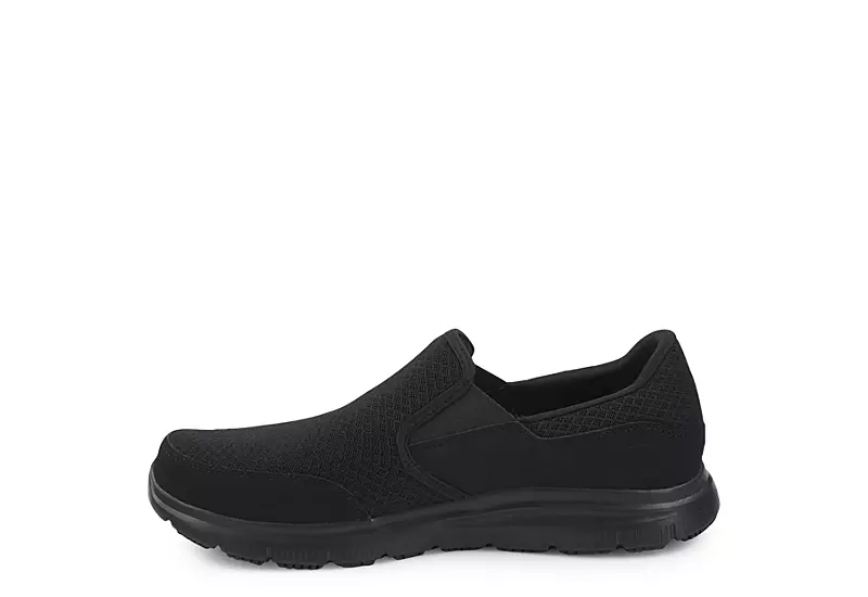 Skechers Mens Mcallen Slip Resistant Work Shoe - Black 6 Skechers Mens Mcallen Slip Resistant Work Shoe - Black - Image 4
