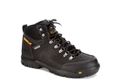 Caterpillar Mens Threshold Waterproof Steel Toe Work Boot - Black