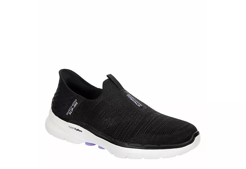 Skechers Womens Go Walk 6 Quick Fit Slip-ins Walking Shoe - Black 3 Skechers Womens Go Walk 6 Quick Fit Slip-ins Walking Shoe - Black