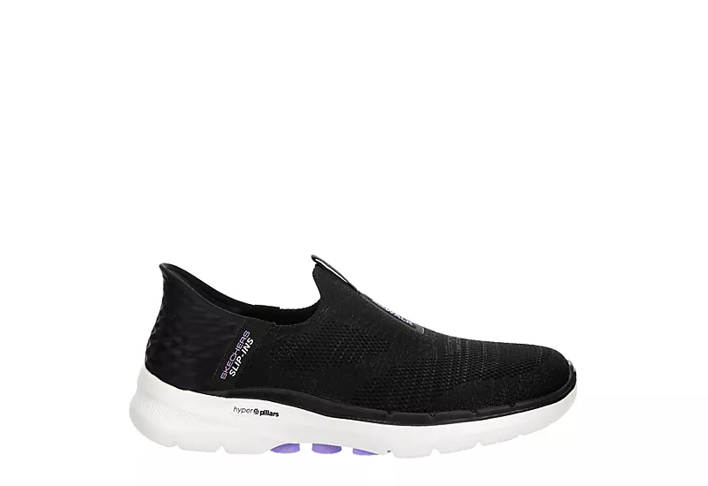 Skechers Womens Go Walk 6 Quick Fit Slip-ins Walking Shoe - Black 4 Skechers Womens Go Walk 6 Quick Fit Slip-ins Walking Shoe - Black - Image 2