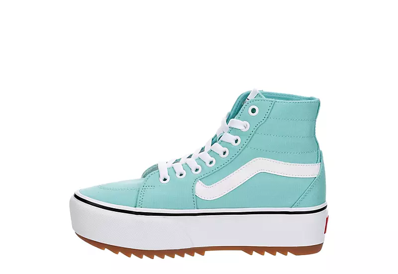Vans Womens Filmore High Top Tapered Platform Sneaker - Aqua 6 Vans Womens Filmore High Top Tapered Platform Sneaker - Aqua - Image 4