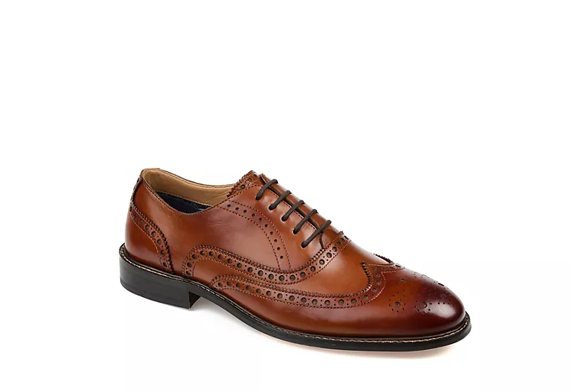 Thomas & Vine Mens Franklin Wingtip Oxford - Cognac 3 Thomas & Vine Mens Franklin Wingtip Oxford - Cognac