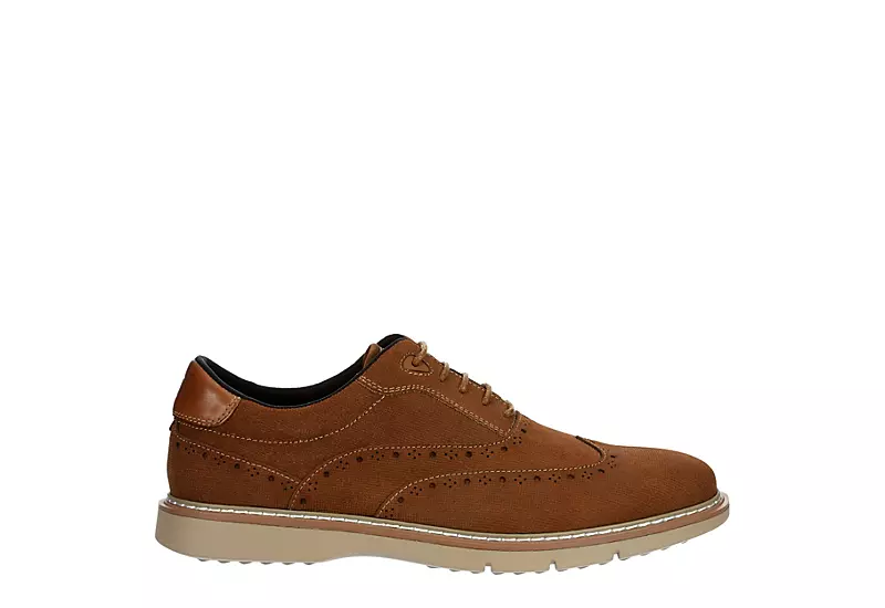 Stacy Adams Mens Swift Wingtip Lace-up Oxford - Cognac 4 Stacy Adams Mens Swift Wingtip Lace-up Oxford - Cognac - Image 2