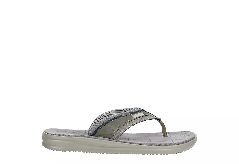 Heydude Mens Sami Flip Flop Sandal - Grey 4 Heydude Mens Sami Flip Flop Sandal - Grey - Image 2