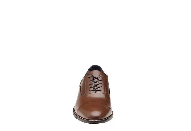 Johnston & Murphy Mens Stockton Cap Toe Oxford - Dark Tan 5 Johnston & Murphy Mens Stockton Cap Toe Oxford - Dark Tan - Image 3