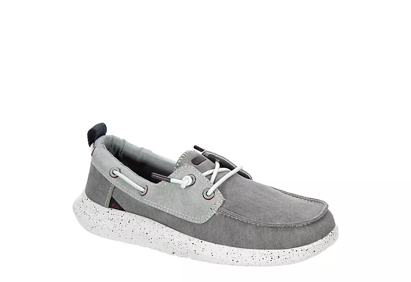 Reef Mens Swellsole Pier Boat Shoe - Grey 3 Reef Mens Swellsole Pier Boat Shoe - Grey