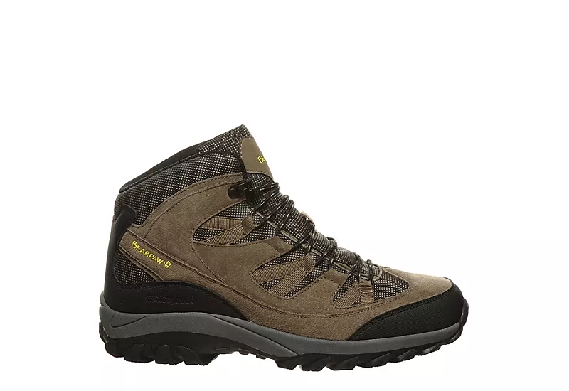 Bearpaw Mens Tallac Waterproof Mid Hiking Boot - Tan 4 Bearpaw Mens Tallac Waterproof Mid Hiking Boot - Tan - Image 2
