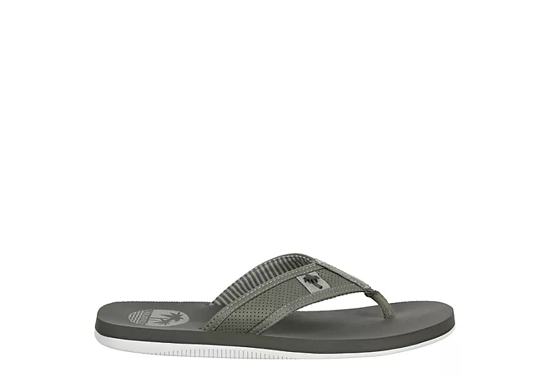 Margaritaville Mens Palm Flip Flop Sandal - Grey 4 Margaritaville Mens Palm Flip Flop Sandal - Grey - Image 2