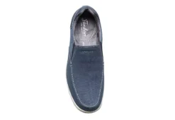 Florsheim Mens Lakeside Canvas Moc Toe Slip On Oxford - Navy -Cheap Nike || Skechers || heydude Store US 01 502787 05