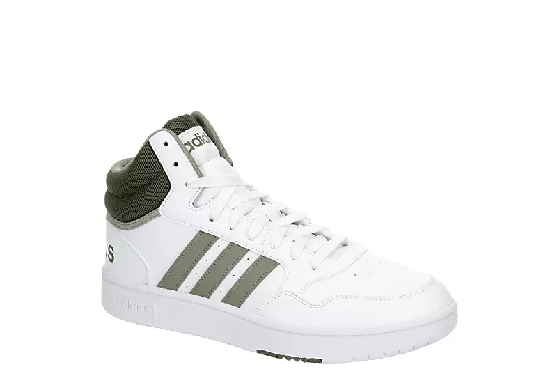 Adidas Mens Hoops 3.0 Mid Sneaker - White 3 Adidas Mens Hoops 3.0 Mid Sneaker - White