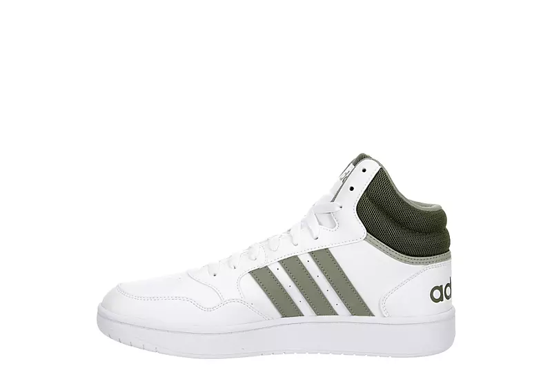 Adidas Mens Hoops 3.0 Mid Sneaker - White 6 Adidas Mens Hoops 3.0 Mid Sneaker - White - Image 4