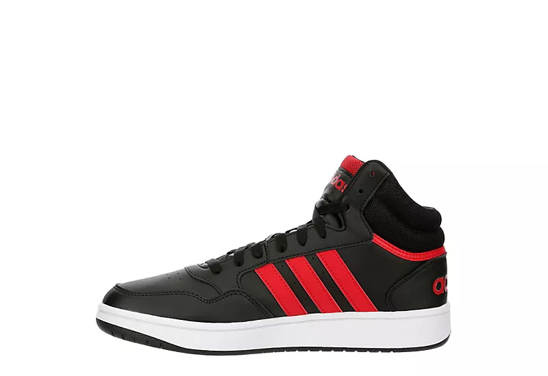 Adidas Mens Hoops 3.0 Mid Sneaker - Black 6 Adidas Mens Hoops 3.0 Mid Sneaker - Black - Image 4