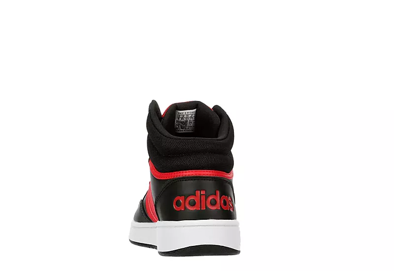 Adidas Mens Hoops 3.0 Mid Sneaker - Black 7 Adidas Mens Hoops 3.0 Mid Sneaker - Black - Image 5