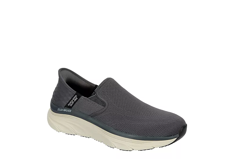 Skechers Mens Slip-ins Dlux Walker Orford - Dark Grey 3 Skechers Mens Slip-ins Dlux Walker Orford - Dark Grey