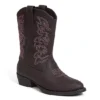 Deer Stags Boys Ranch Western Boot - Dark Brown -Cheap Nike || Skechers || heydude Store US 01 700040 00