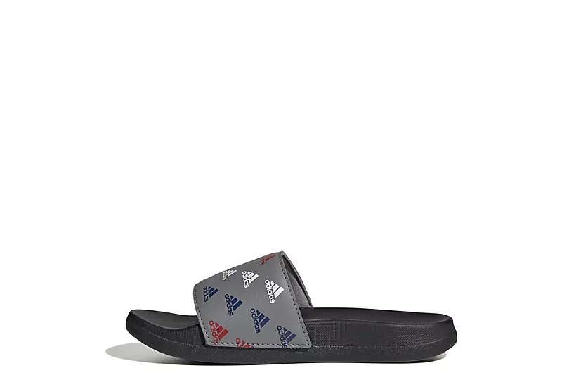 Adidas Boys Adilette Comfort Slide Sandal - Grey 5 Adidas Boys Adilette Comfort Slide Sandal - Grey - Image 3