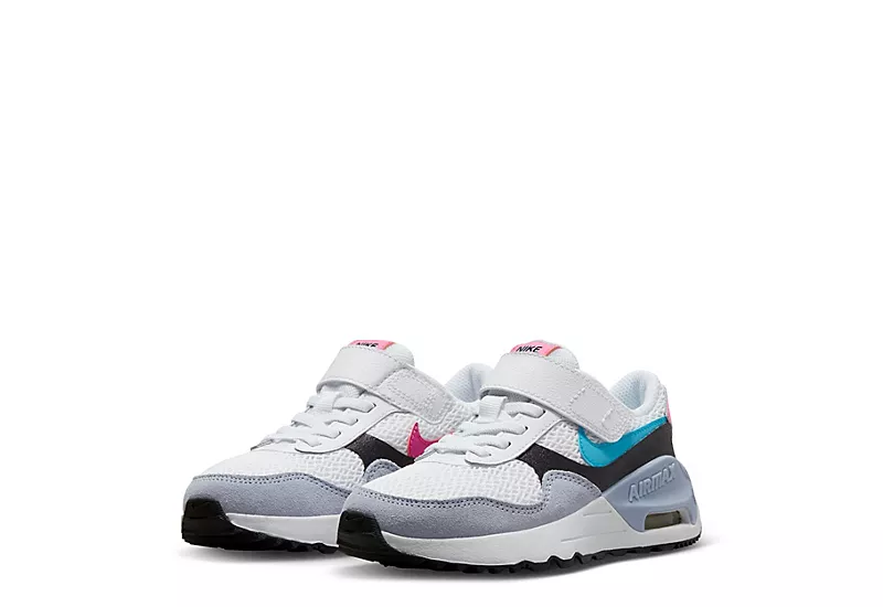 Nike Girls Air Max Systm Bp Sneaker - White 3 Nike Girls Air Max Systm Bp Sneaker - White