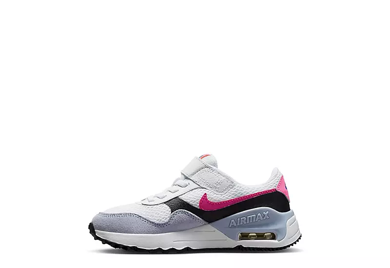 Nike Girls Air Max Systm Bp Sneaker - White 5 Nike Girls Air Max Systm Bp Sneaker - White - Image 3