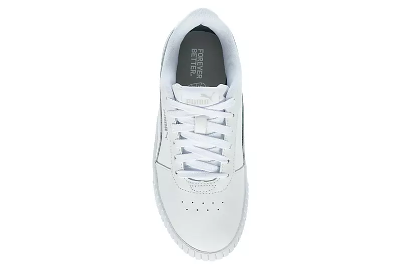 Puma Girls Carina 2.0 Sneaker - White 8 Puma Girls Carina 2.0 Sneaker - White - Image 6