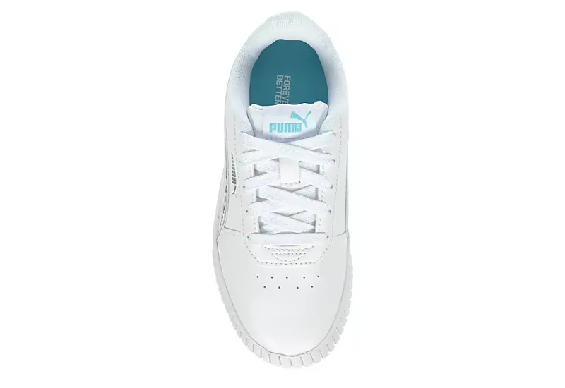 Puma Girls Carina 2.0 Sneaker - White 8 Puma Girls Carina 2.0 Sneaker - White - Image 6
