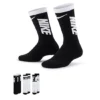 Nike Boys Graphic Crew Socks 3 Pairs - Black -Cheap Nike || Skechers || heydude Store US 01 900045 00