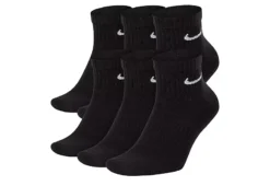 Nike Boys Everyday Cushion Quarter Socks 6 Pairs - Black