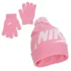 Nike Girls Swoosh Pom Beanie Set - Pink 1 Nike Girls Swoosh Pom Beanie Set - Pink -Cheap Nike || Skechers || heydude Store US 01 902401 00